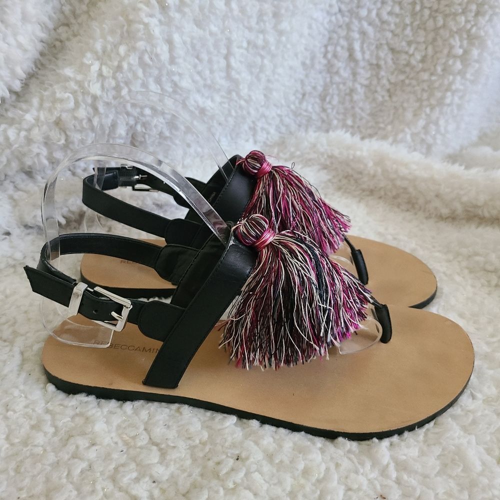 Rebecca Minkoff Tasseled‎ Leather Sandals sz 9.5